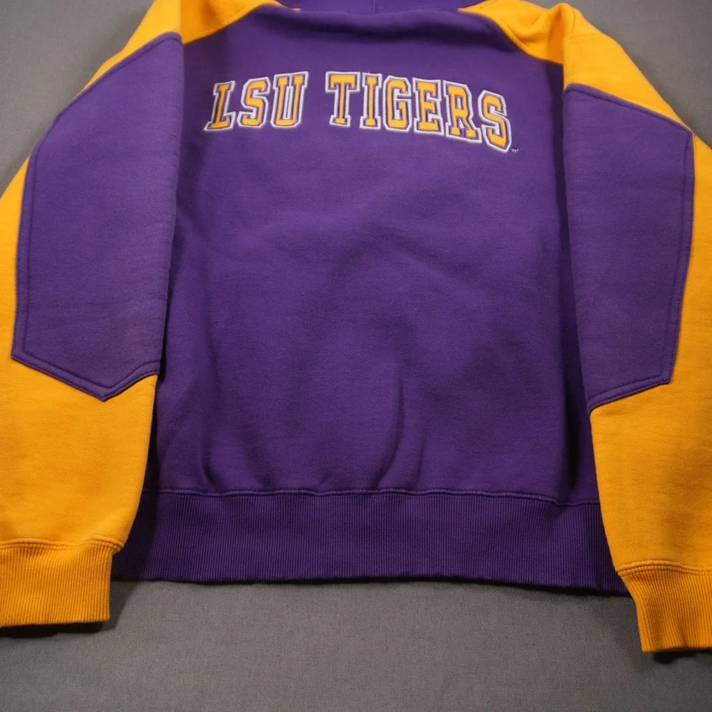 LSU Tigers Embroidered Raglan Colosseum Men Hoodie XL Retro Football Sport